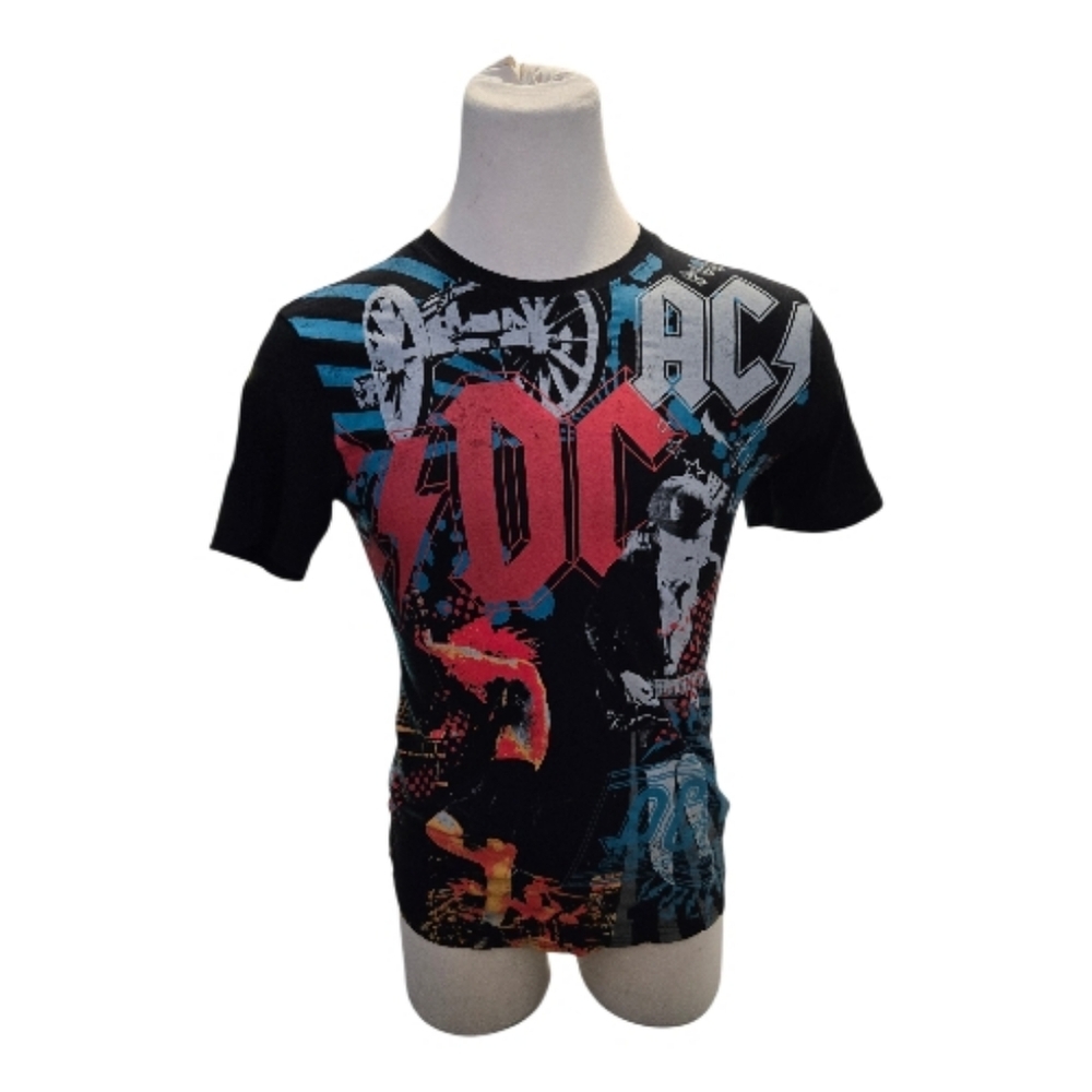AC/DC Black Shirt with Iconic White Logo